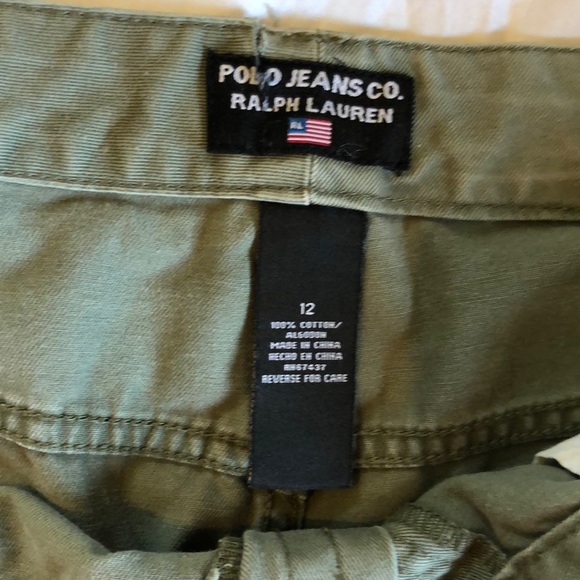 Green Ralph Lauren Jean shorts size 12. - Picture 2 of 5